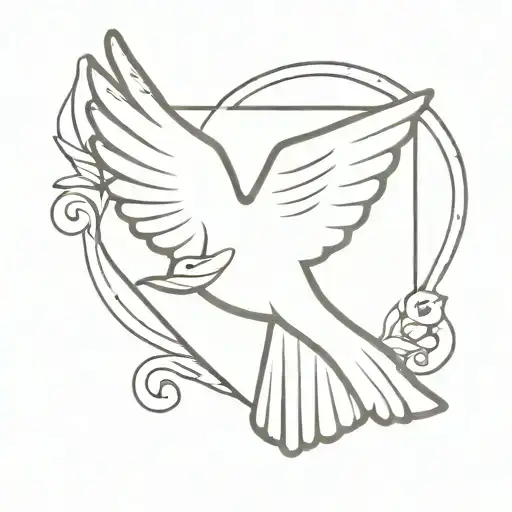 Gypsy Dove Holding A Letter