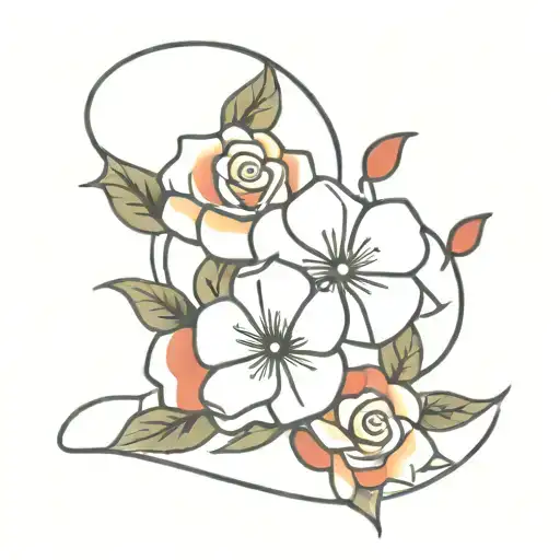 Fan And Red Roses