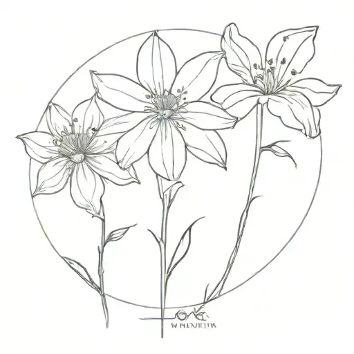 Cosmos Flower And Narcissus Flower