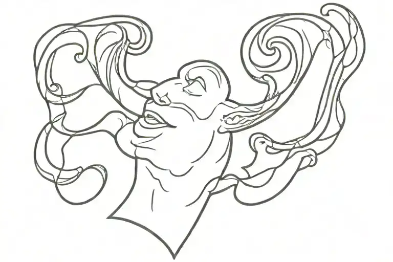 Minimalism Style Draw Of The Cratiom Of Adam