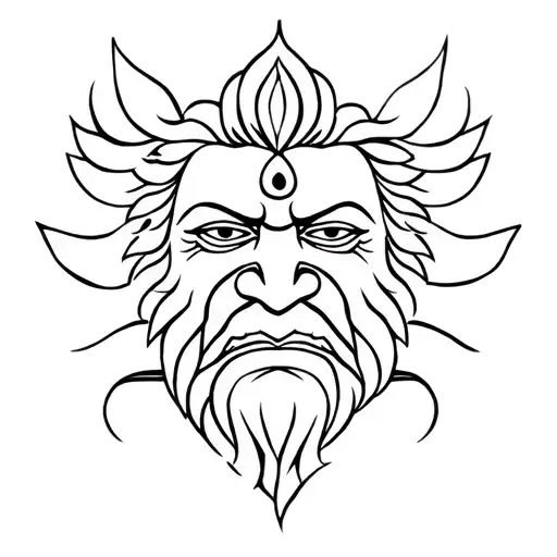 Lord Narasimha Face With Naamam