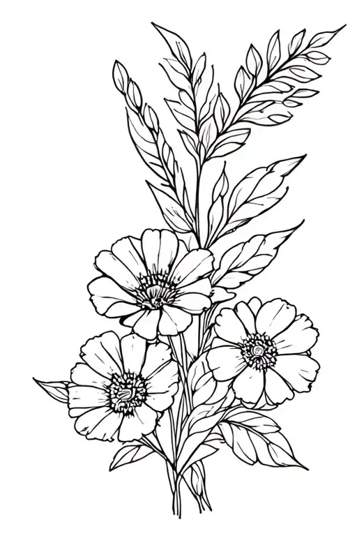 March And October Birth Flower Bouquet