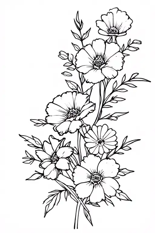 June And October Birth Flower Bouquet