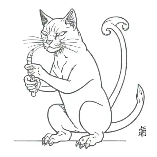 Full-length Demon Cat Shows The Fuck You Finger