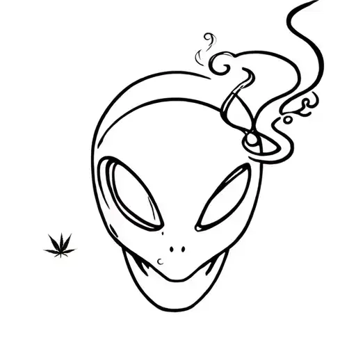 Alien Smoking Weed