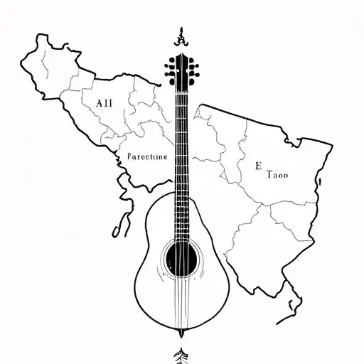 Oud Instrumental And Map Of Palestine