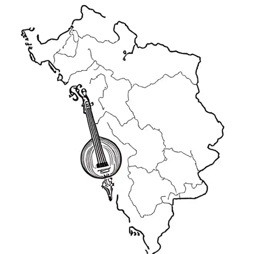 Arab Oud Instrumental And Map Of Palestine Key