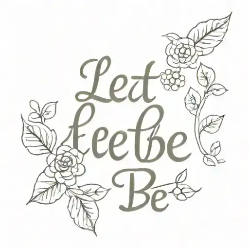 Let It Be By The Beatles Memorial For Grandma Writing