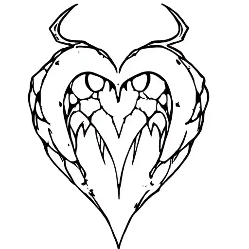 Heart Betwenn Predator Fangs Wrapped