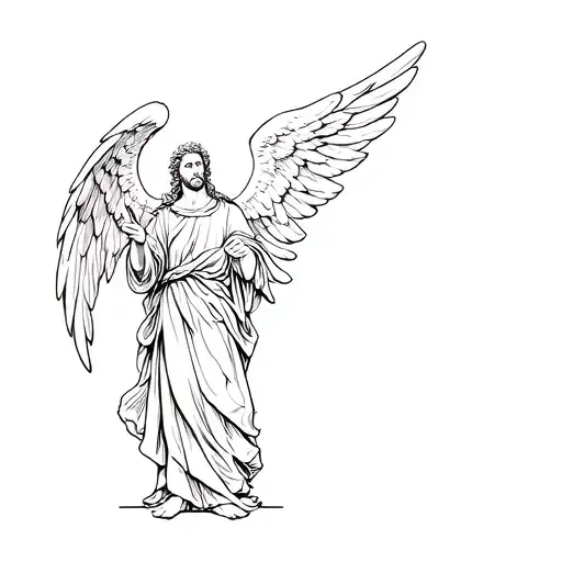 Saint Michael Archangel Looking At God