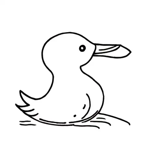 Minimalist Style Duck Looking Sad