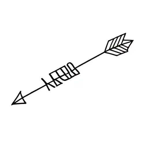 An Arrow And The Word Real