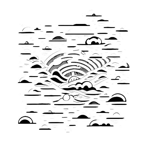 Rainy Sky And Ocean Collide