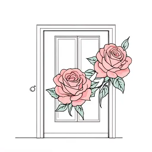 Roses At A Door