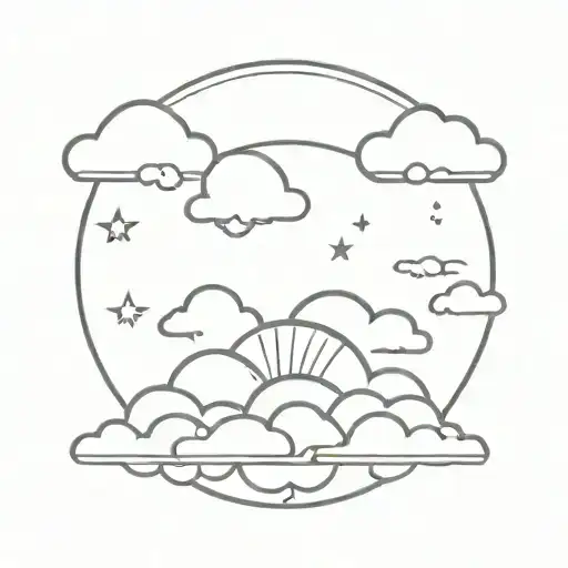 Sun Rainbow And Clouds