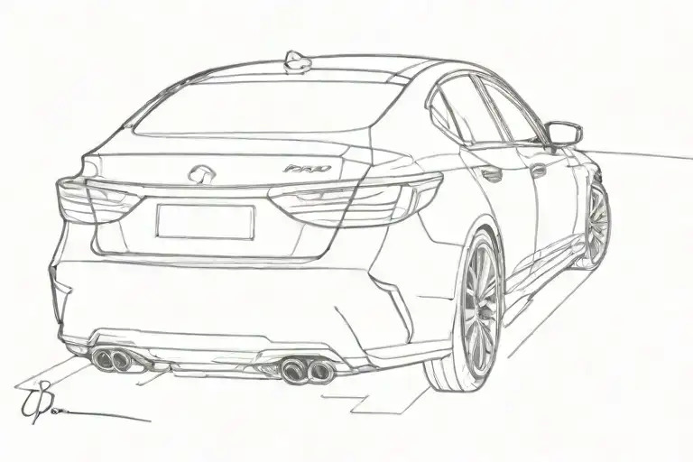 M30 Infiniti Rear Of Car Line Work