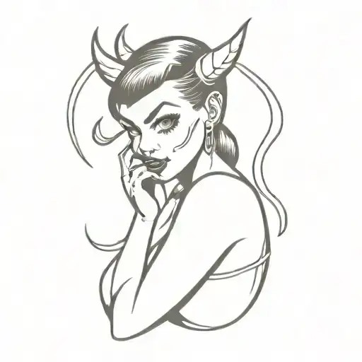 Pin Up Girl Devil