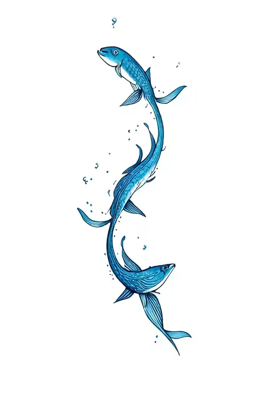 Sea Animals Swimming Together