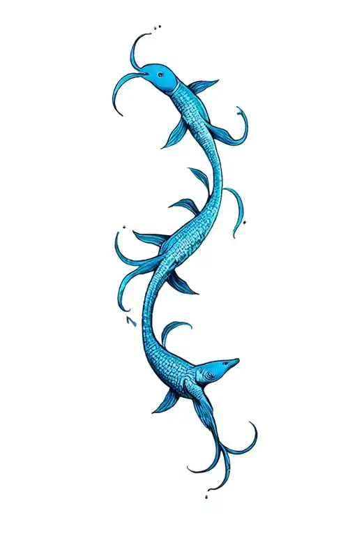 Sea Animals Swimming Together