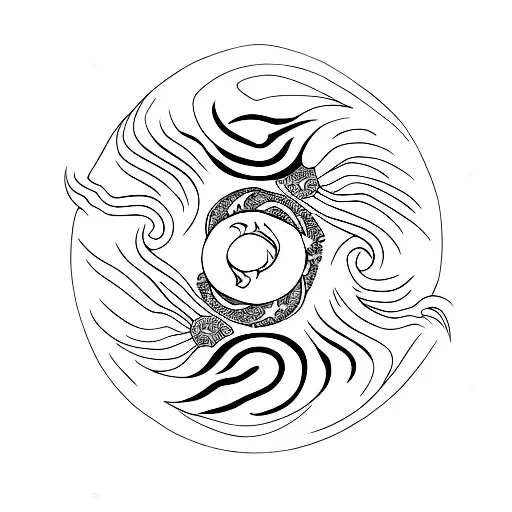 Phoenix With Ying Yang