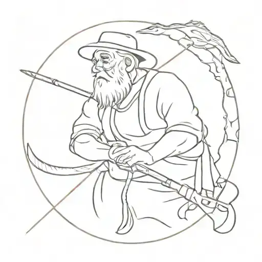 Deceased Fisherman Grandfather