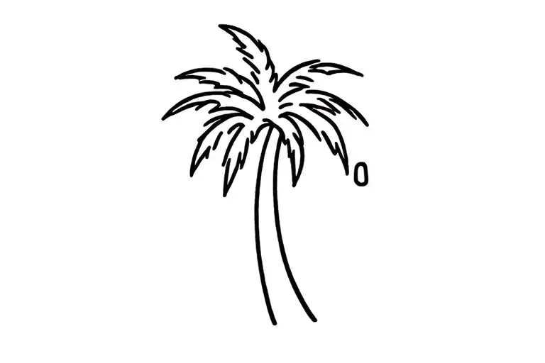 Palm Tree One Way Sign