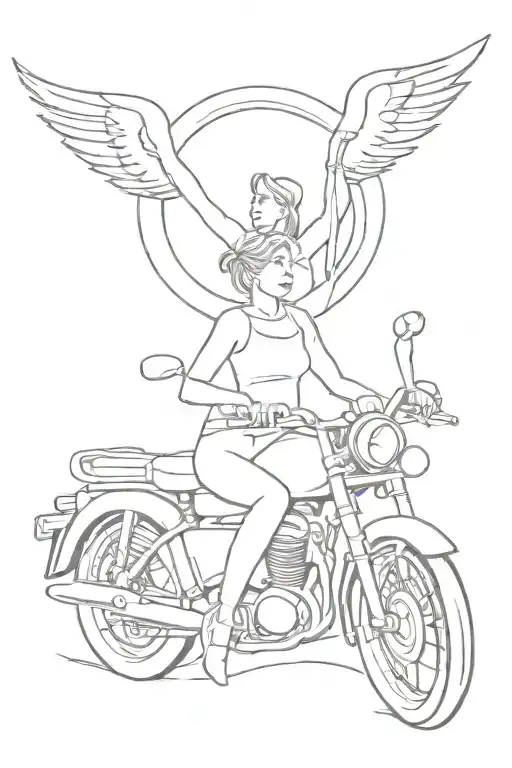 Motorpsort And Girl Power And Family And Victory Cronw Logo