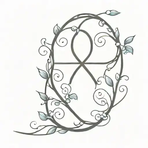 Symbolic Tattoo In The Shape Of An X With Vines