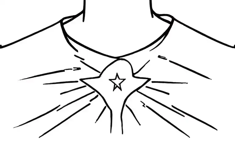 Collar Bone Stars And Sun Rays
