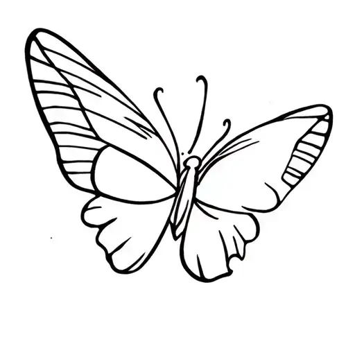 Butterfly Flying With A J And A F