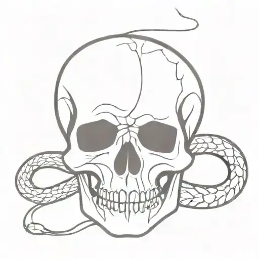Skull And Snake