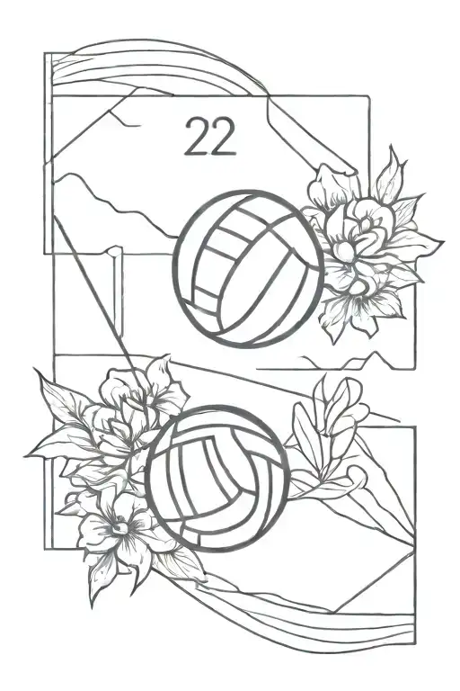 Volleyball And Hawaii Number 12