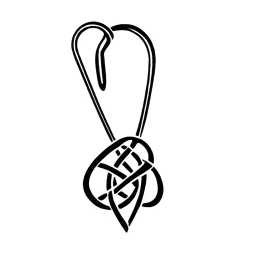 Celtic Knot Safety Pin Intricately Crossed