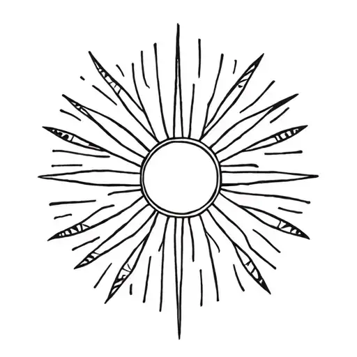 Geometric Native American Sun Tattoo With Name Treyson Incorporated