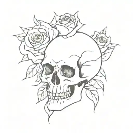 Skull And Roses Growing