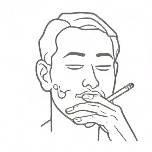 Ray Smoking A Cigarette A Cigarette
