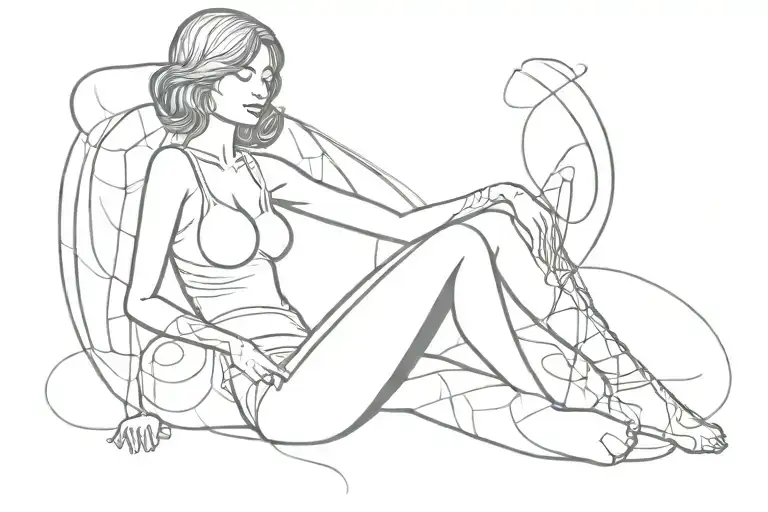 Heartbeat Waves Intertube Girl Sitting