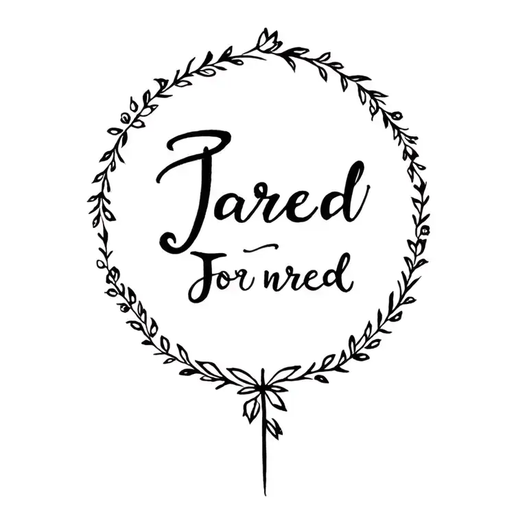 Memorial Tattoo For My Nephew Named Jared In English