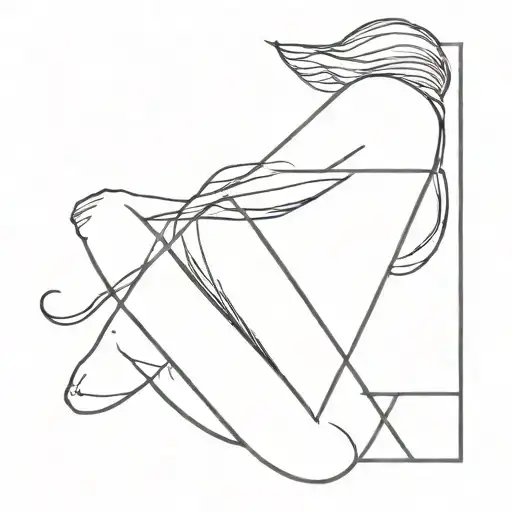Girl In The Shape Of The Letter K