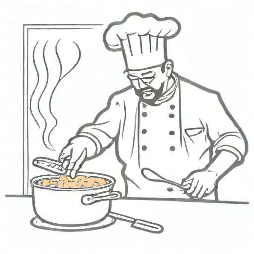 Chef Cooking Up A Storm