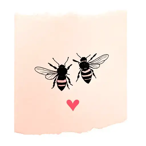 Bee And Wasp Couple Love