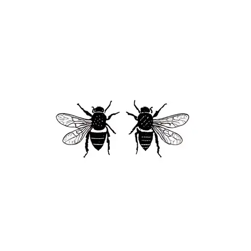 Bee And Wasp Couple Love