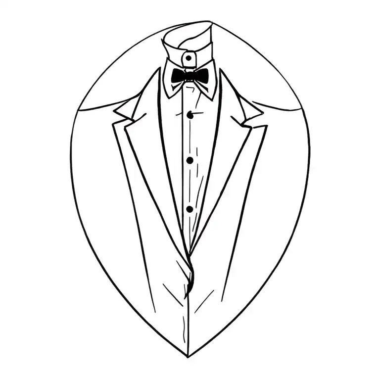 Tuxedo Line Drawing Style