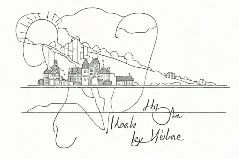 Song Lyrics Incorporated Representing The Song View Between Villages By Noah Kahan