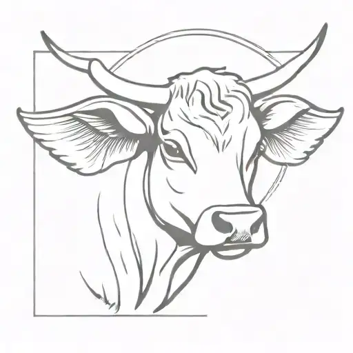 Cow With Halo Or Angel Wings