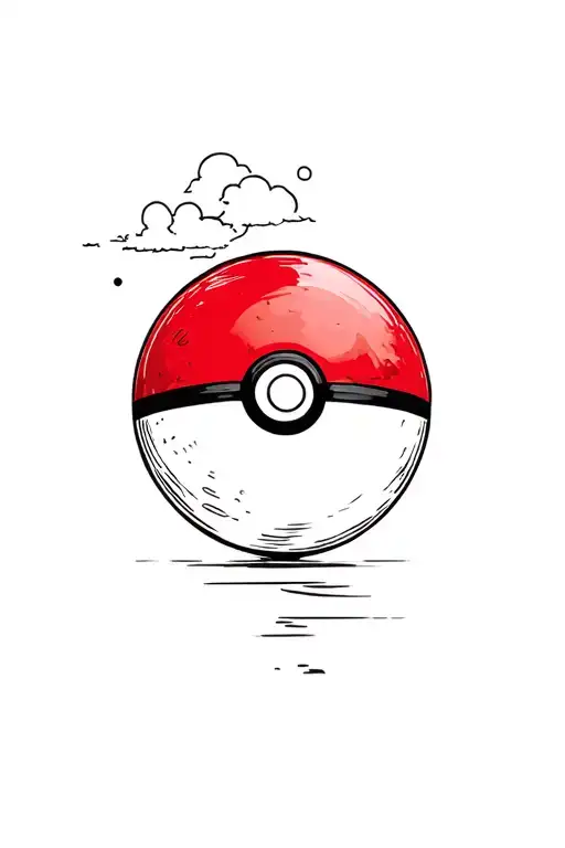 Pokeball On Japan Back Ground