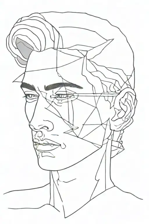 Male Face Outline Intertwined