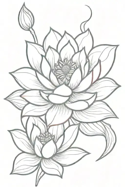 Koi Fosh Lotus Flower Fineline