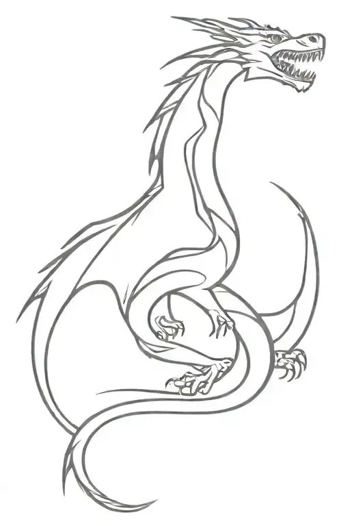 In A Single Stroke Draw A Dragon