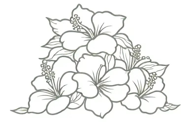 String Of Hibiscus Flowers
